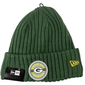 Green Bay Packers Hat Beanie One Size NFL Football Cuffed Knit New Era